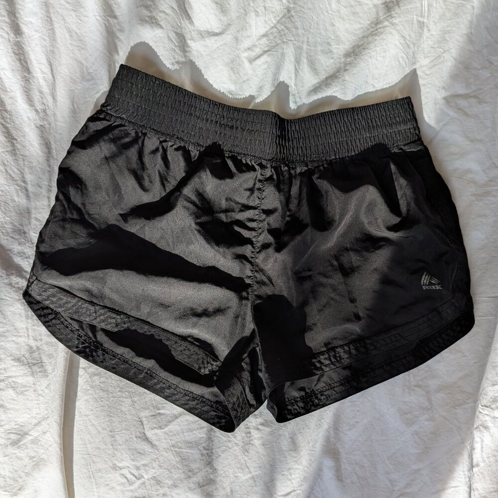 RBX Women’s Workout Running Drawstring Shorts Size S Solid Black With Liner